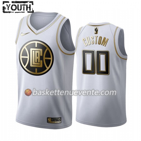 Maillot Basket Los Angeles Clippers Personnalisé 2019-20 Nike Blanc Golden Edition Swingman - Enfant